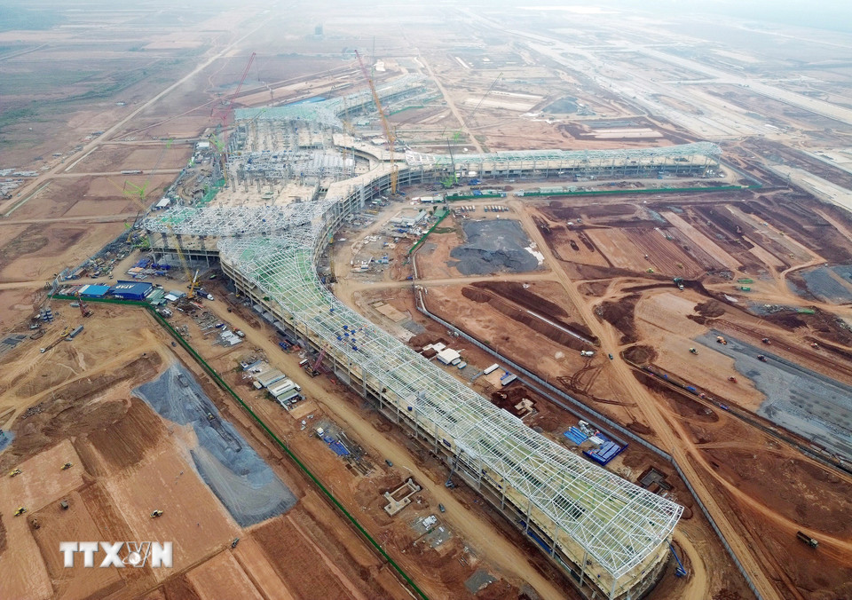 Sân bay Long Thành sau khi hoàn thành giai đoạn một có thể đón 20 triệu lượt khách và 5 triệu tấn hàng hoá mỗi năm. (Ảnh: Quốc Khánh/TTXVN)