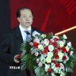 Ông Tạ Quang Đông, Thứ trưởng Bộ Văn hóa, Thể thao và Du lịch phát biểu tại buổi lễ. (Ảnh: Thu Hương/TTXVN)