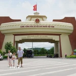 Cửa khẩu quốc tế Lao Bảo, Quảng Trị. (Ảnh: Thanh Thủy/TTXVN)