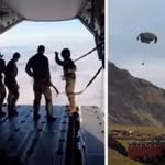 Quân đội Anh nhảy dù xuống đảo Tristan da Cunha để xử lý trường hợp nghi nhiễm virus Hanta. (Nguồn: The Guardian)