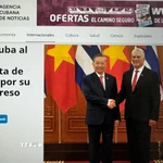 Hãng thông tấn Cuba, ACN, đưa tin về Đại hội XIV của Đảng Cộng sản Việt Nam. (Ảnh chụp màn hình: Việt Hùng/TTXVN)