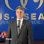 Nguyên Đại sứ Brian McFeeters, Chủ tịch kiêm Giám đốc điều hành Hội đồng Kinh doanh Mỹ-ASEAN (USABC). (Ảnh: Ngọc Quang/TTXVN)