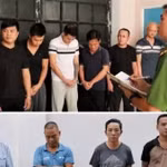 Các đối tượng bị bắt giữ. (Ảnh: Công an Nghệ An)