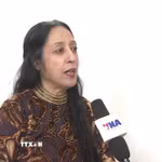 Giáo sư Reena Marwah, giảng viên Đại học Delhi, Tổng Thư ký Hiệp hội các học giả châu Á. (Ảnh: Ngọc Thúy/TTXVN)