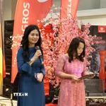 Tham tán Thương mại Việt Nam tại Đức Đặng Thị Thanh Phương phát biểu khai mạc “Ngày hàng Việt Nam”. (Ảnh: Thu Hằng/TTXVN)