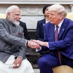 Tổng thống Mỹ Donald Trump và Thủ tướng Ấn Độ Narendra. (Ảnh: ANI/TTXVN)