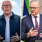 Thủ tướng Anthony Albanese (phải) và lãnh đạo liên đảng đối lập Peter Dutton. (Ảnh: The Australian)