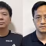 Bị can Nguyễn Ngọc Thủy và Đặng Văn Hiển. (Nguồn: TTXVN phát)