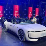 Audi E5 Sportback, mẫu xe đầu tiên trong dòng xe điện (EV) của Audi được phát triển chung với SAIC, được trưng bày tại sự kiện của Volkswagen ở Thượng Hải, Trung Quốc vào ngày 22/4. (Ảnh: Reuters)