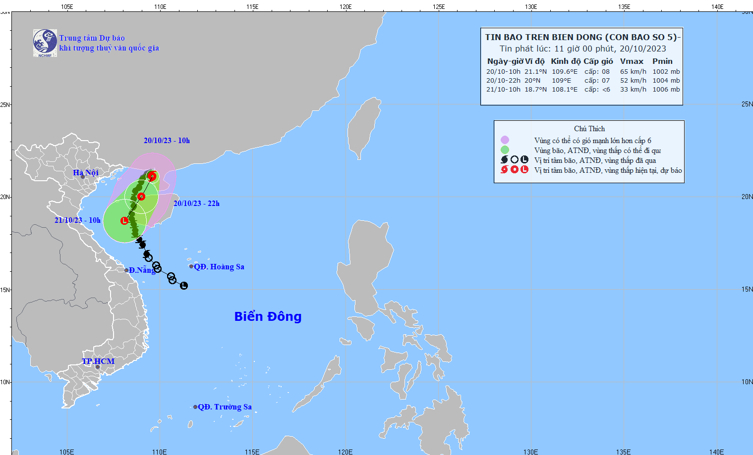 Bão số 5 chuyển hướng và suy yếu dần thành áp thấp nhiệt đới ảnh 1