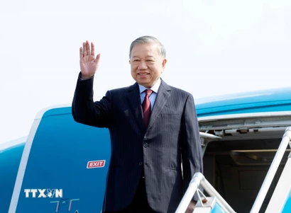 Tổng Bí thư, Chủ tịch nước Tô Lâm lên đường thăm cấp Nhà nước tới Ấn Độ. (Ảnh: Thống Nhất/TTXVN)