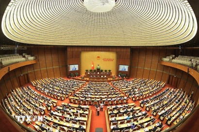 Toàn cảnh phiên khai mạc Kỳ họp thứ 10, Quốc hội khóa XV. (Ảnh: Doãn Tấn/TTXVN)