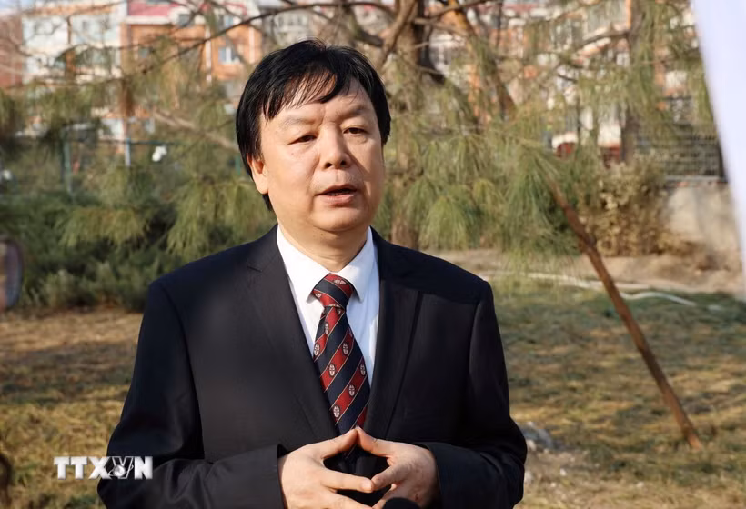 Giáo sư Mễ Lương, Giám đốc Trung tâm nghiên cứu Đông Nam Á, Đại học Ngoại ngữ Bắc Kinh (Trung Quốc). (Ảnh: Công Tuyên/TTXVN)