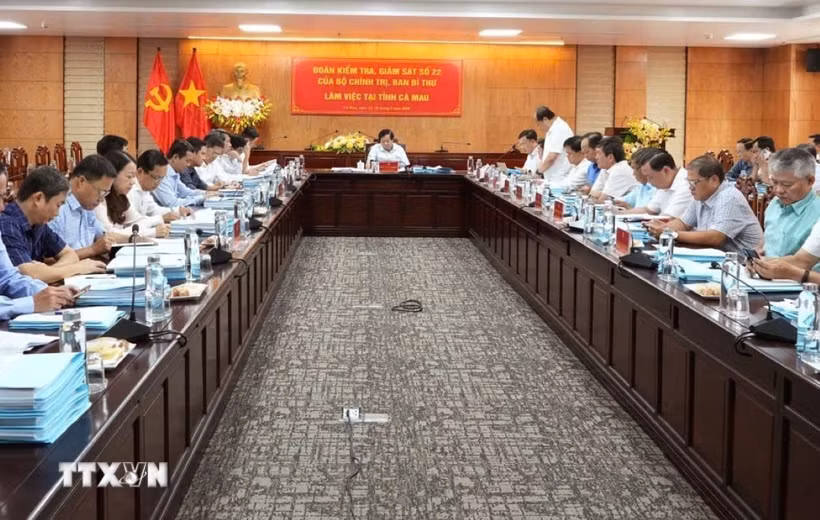 Quang cảnh buổi làm việc. (Ảnh: Tuấn Phi/TTXVN)