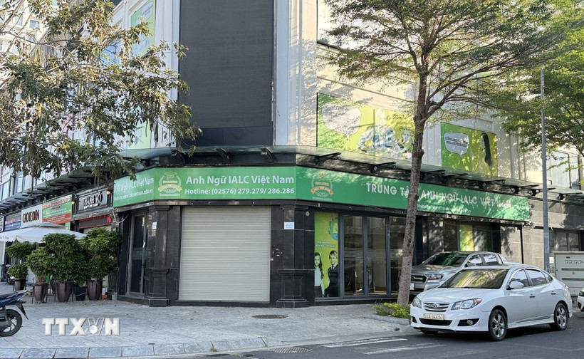 Trung tâm Anh ngữ IALC hiện đã đóng cửa, ngừng hoạt động. (Ảnh: Tường Quân/TTXVN)