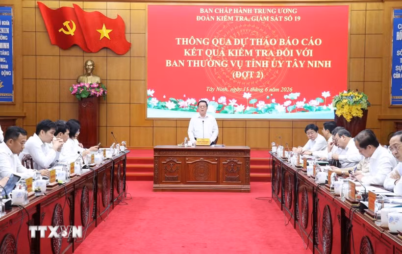 Quang cảnh buổi làm việc. (Ảnh: Bùi Giang/TTXVN)