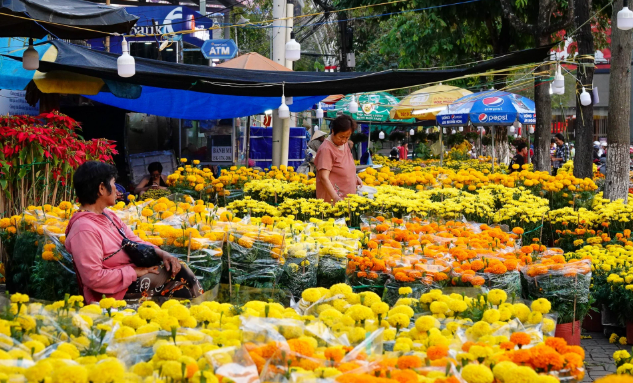 Chợ hoa Cần Thơ. (Nguồn: Dân Trí)