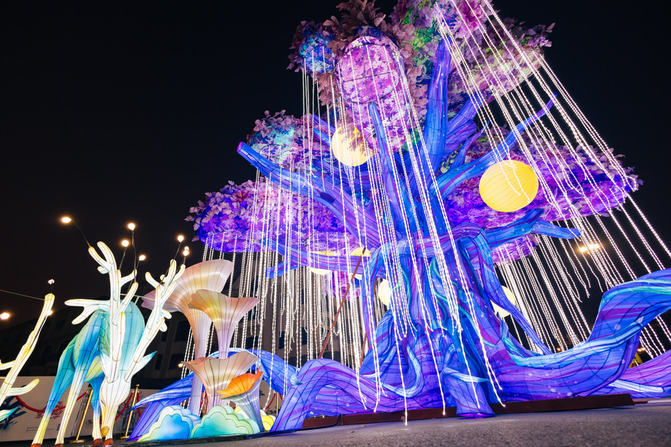 Đại diện Nhật Bản trong lễ hội năm nay - tác phẩm Cây Phù Tang. (Ảnh: PV/Vietnam+)