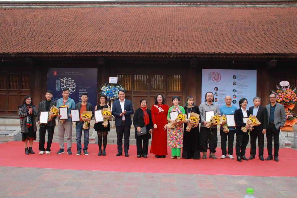 Đây được coi là mạch nguồn đã sản sinh ra những gì tinh hoa nhất của Thăng Long và là câu chuyện xương sống để nhóm 9 nghệ sỹ sáng tác. (Ảnh: Minh Anh/Vietnam+)