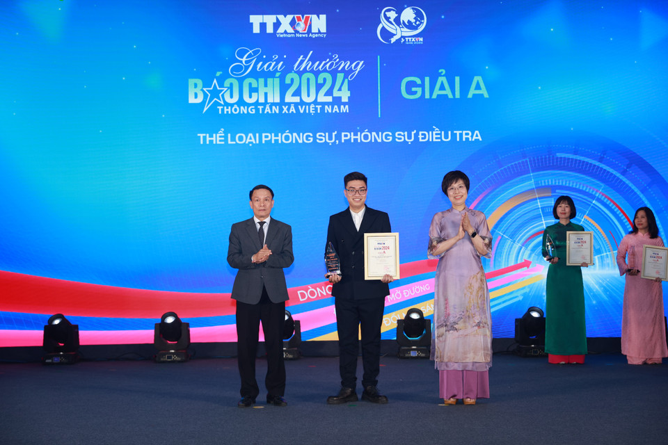 Năm nay, Báo Điện tử VietnamPlus giành thắng lợi lớn tại Giải báo chí TTXVN 2024 với 2 giải A, 2 giải B, 1 Giải C và 2 giải Khuyến khích. (Ảnh: PV/Vietnam+)