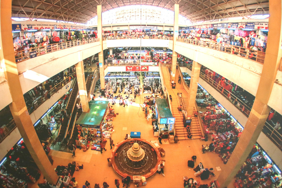 Chợ Đồng Xuân ngày nay. (Ảnh: Nguyễn Phú Đức)