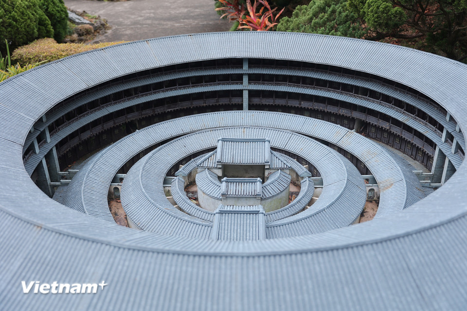 Mô hình lâu đài Chengchi tại Đài Loan nhìn từ trên cao xuống, đây là một trong số loạt công trình giới thiệu về kiến trúc tại Đài Loan. (Ảnh: Minh Anh/Vietnam+)