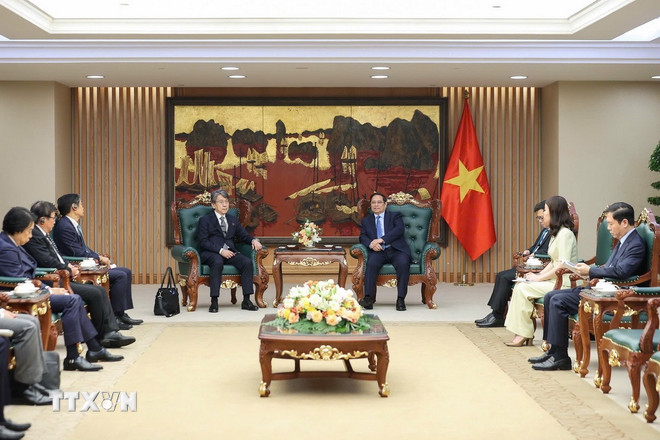 Toàn cảnh buổi tiếp. (Ảnh: Dương Giang/TTXVN)