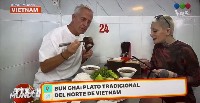 Ảnh chụp màn hình phóng sự về Việt Nam. (Ảnh: Diệu Hương/TTXVN) ttxvn-truyen-hinh-argentina-gioi-thieu-ve-dat-nuoc-va-con-nguoi-viet-nam2.jpg