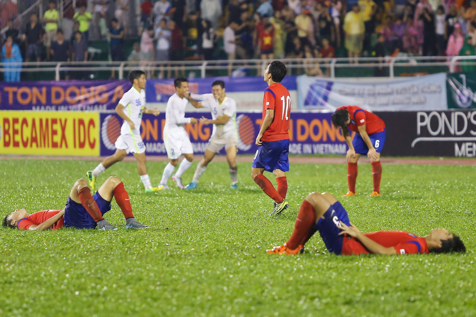 Chiến thắng này càng ý nghĩa hơn nếu chúng ta biết rằng Hàn Quốc đang xây dựng đội hình U19 để chuẩn bị cho vòng chung kết World Cup U20 tổ chức ở nước này vào năm tới. (Ảnh: Minh Chiến/Vietnam+)