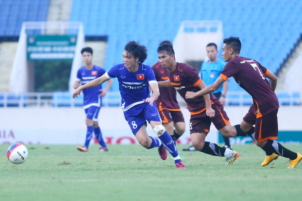 Anh là tiền vệ duy nhất của U23 thể hiện được mình trước các “anh lớn” ở tuyển quốc gia. (Ảnh: Minh Chiến/Vietnam+)