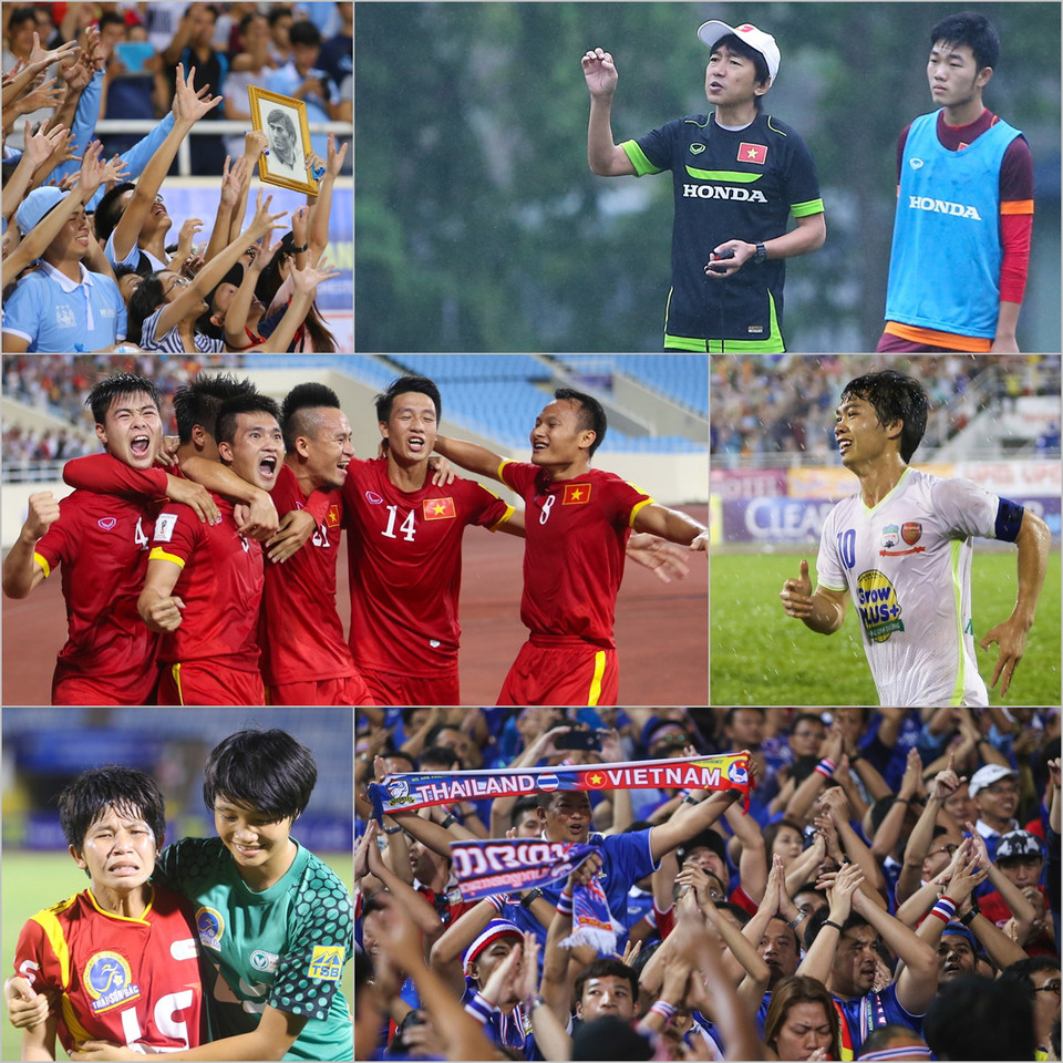 Bóng đá Việt Nam tiếp tục trải qua một năm nhiều cảm xúc, có cả thất bại và thành công, cả cay đắng lẫn vinh quang. (Ảnh: Minh Chiến/Vietnam+)