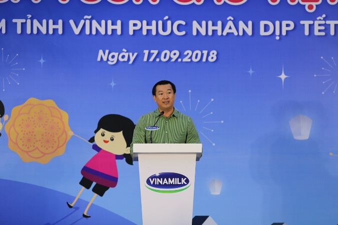  Ông Đỗ Thanh Tuấn - Giám đốc Đối Ngoại Vinamilk phát biểu tại sự kiện. ( Ảnh: CTV)