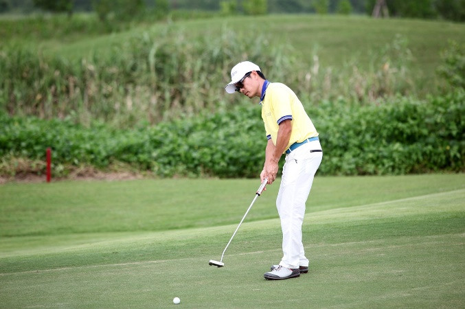 Gôn thủ Nguyễn Văn Long thi đấu ở bảng B tại vòng Chung kết WAGC 2018. 