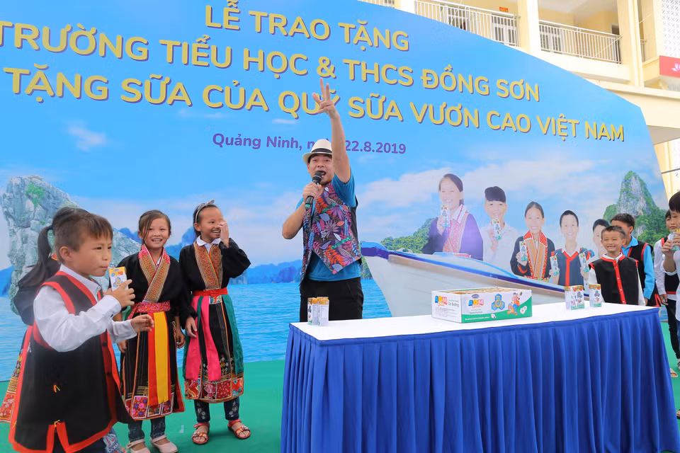 Nơi nào Quỹ sữa Vươn Cao Việt Nam chọn là điểm đến, nơi ấy đều tràn ngập niềm vui và sự xúc động. (Ảnh: CTV)