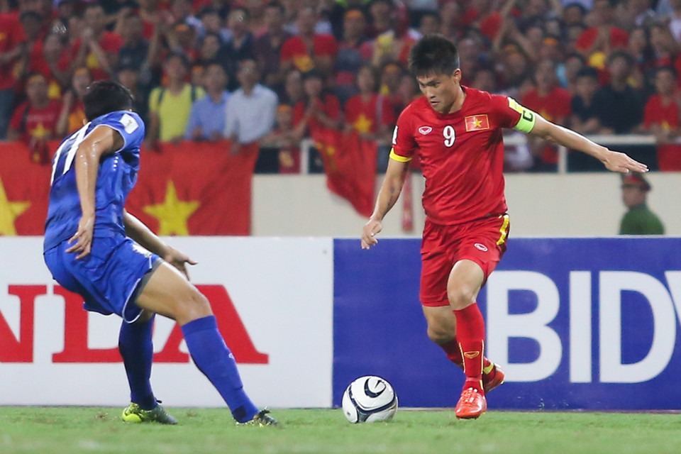 Đội trưởng Công Vinh là cái tên được người Thái đặc biệt quan tâm. (Ảnh: Minh Chiến/Vietnam+)