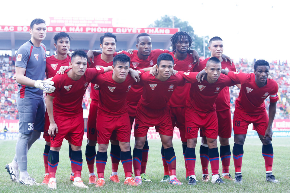 Cuộc đối đầu với Thanh Hóa đánh dấu sự trở lại của bộ đôi Fagan - Stevens sau án treo giò ba trận vì vái lạy trọng tài ở vòng 19. (Ảnh: Minh Chiến/Vietnam+)