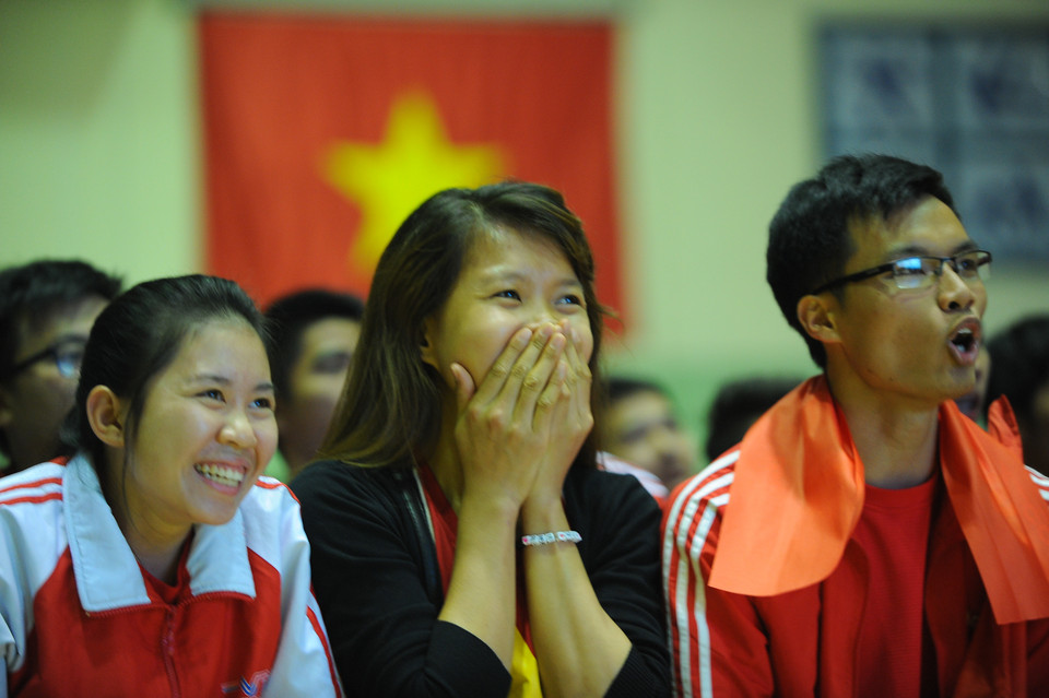 Tuyển Việt Nam tiếp tục tấn công nhưng càng chơi, họ càng bỏ lỡ nhiều cơ hội. (Ảnh: Minh Chiến/Vietnam+)