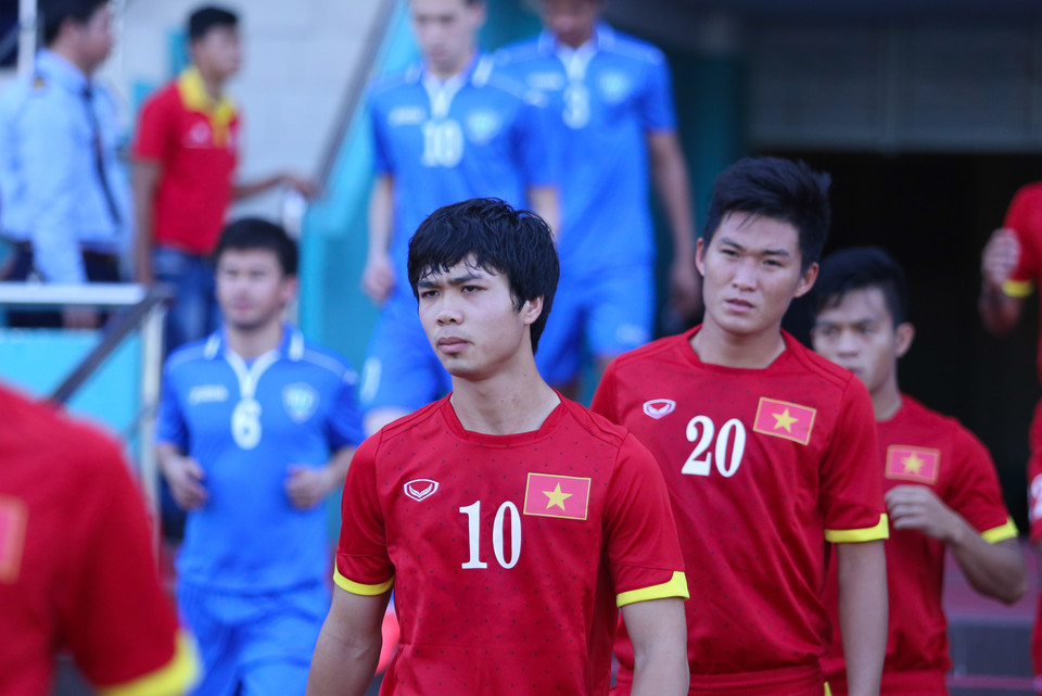 Chân sút mang áo số 10 có lần đầu tiên đá chính ở Olympic Việt Nam dưới triều đại Toshiya Miura. (Ảnh: Minh Chiến/Vietnam+)