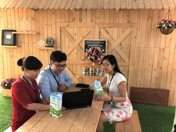 Nhân viên Vinamilk luôn được làm việc trong không gian văn phòng mở, kích thích sáng tạo. (Ảnh: Việt Tâm)