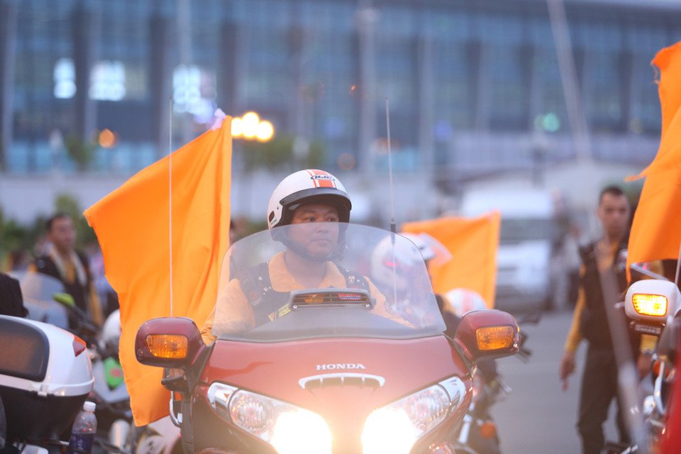 Đội ngũ an ninh của phục vụ sự kiện cũng không quá đông đảo. (Ảnh: Minh Chiến/Vietnam+)