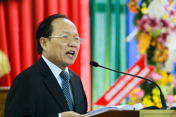 Bộ trưởng Bộ Văn hóa, Thể thao &amp; Du lịch Hoàng Anh Tuấn phát biểu trong Đại hội. (Ảnh: Minh Chiến/Vietnam+)