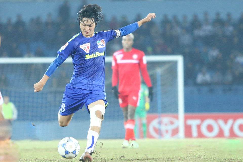 Họ chỉ có vài cú dứt điểm trong suốt 90 phút, tất cả đều là các tình huống sút xa. (Ảnh: Minh Chiến/Vietnam+)