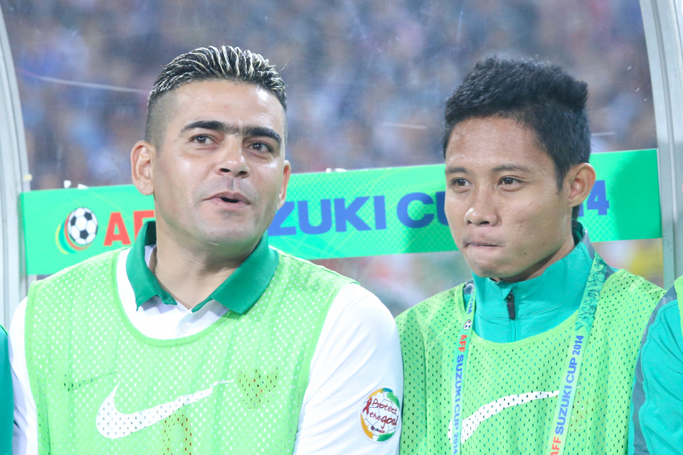 Về phần mình, Indonesia cất cả chân sút kỳ cựu Cristian Gonzales và thần đồng Evan Dimas trên ghế dự bị. (Ảnh: Minh Chiến/Vietnam+)