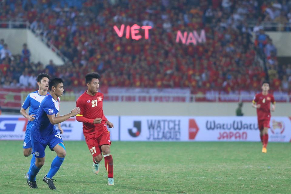 Nhiều người nói rằng trận gặp Philippines là 90 phút tuyệt vời nhất của Việt Nam kể từ năm 2008. (Ảnh: Minh Chiến/Vietnam+)
