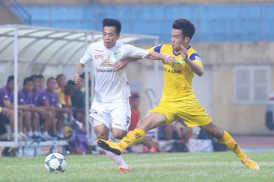 Nhưng Hà Nội T&amp;T đã chứng minh chuỗi 8 trận bất bại của mình không phải là một thành quả ăn may. (Ảnh: Minh Chiến/Vietnam+)