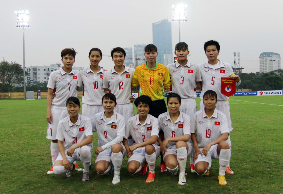 Đội tuyển nữ Việt Nam nhập cuộc đầy tự tin trên sân nhà. (Ảnh: VFF)