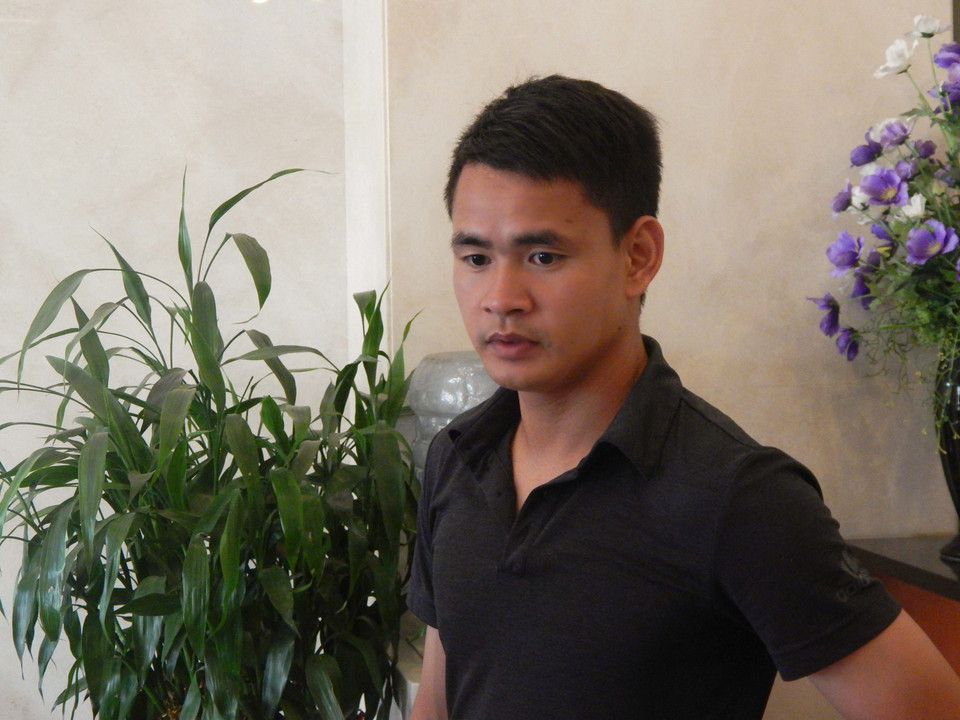 Hoàng Đình Tùng là gương mắt mới nhất và được kỳ vọng nhiều nhất ở tuyển Việt Nam đợt này. Tiền đạo của Thanh Hóa đã có 13 bàn tại V-League mùa này. (Ảnh: Hiếu Lương/Vietnam+)