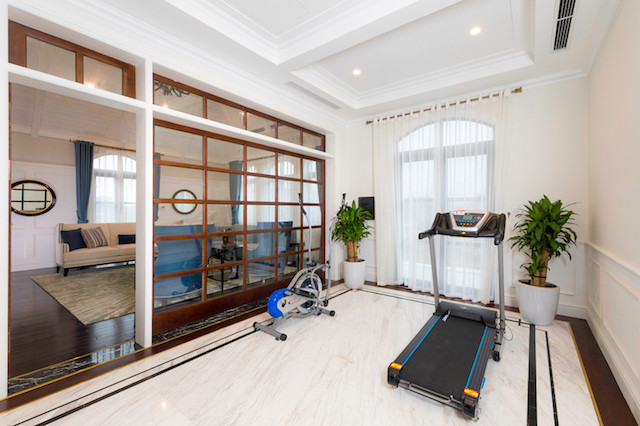 Không gian tập thể thao và phòng thay đồ là gợi ý hoàn hảo cho ngôi nhà tương lai. ( Ảnh: CTV)