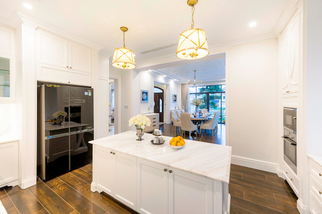 Không gian thoáng đãng, rộng mở, thiết kế hài hòa với thiên nhiên được ứng dụng tối đa trong biệt thự mẫu Vinhomes Star City. ( Ảnh: CTV))