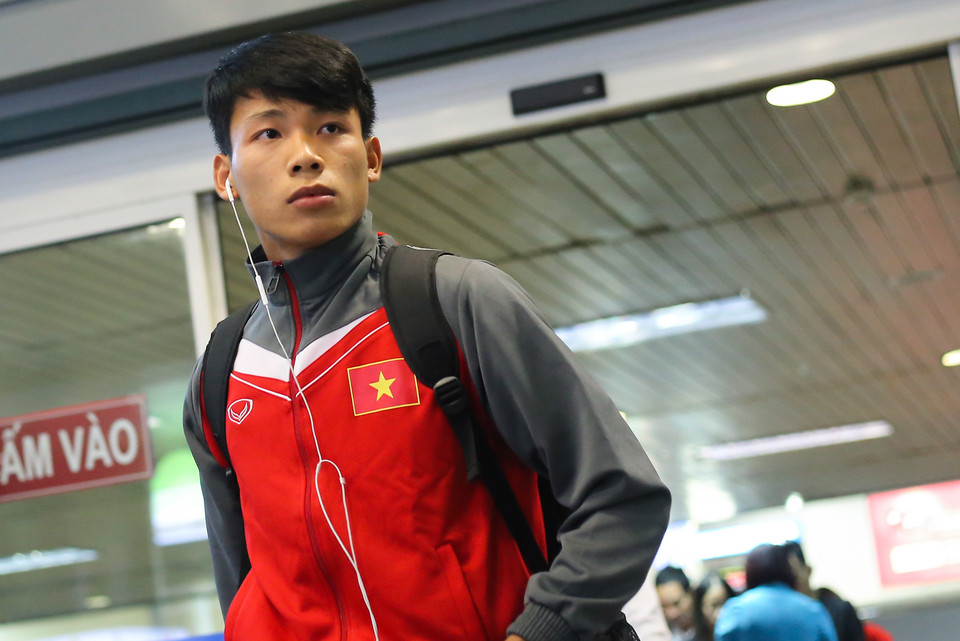 Giải đấu đầu tiên của trung vệ Nam Anh với U23 Việt Nam là một kỷ niệm buồn. Đội bóng toàn thua cả ba trận, bị loại sớm một vòng. (Ảnh: Minh Chiến/Vietnam+)